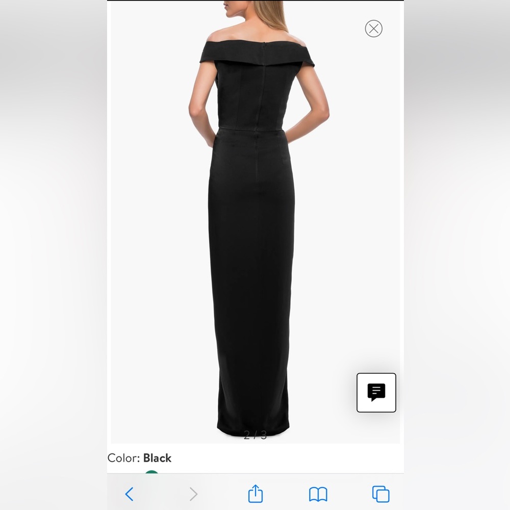 NWOT La Femme black evening gown - Picture 3 of 7
